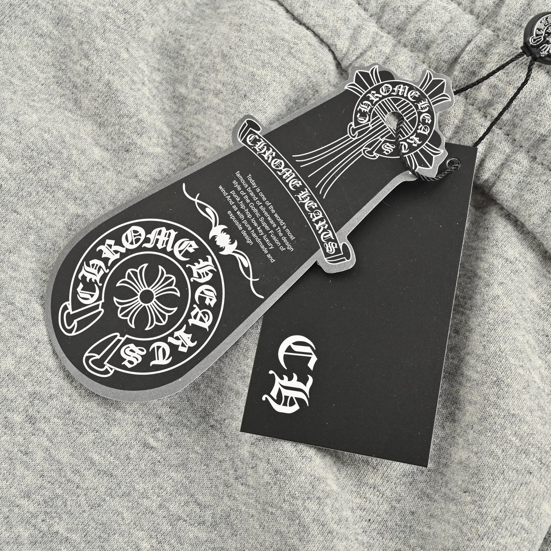 Chrome Hearts/克罗心 24ss 皮标十字架刺绣短裤