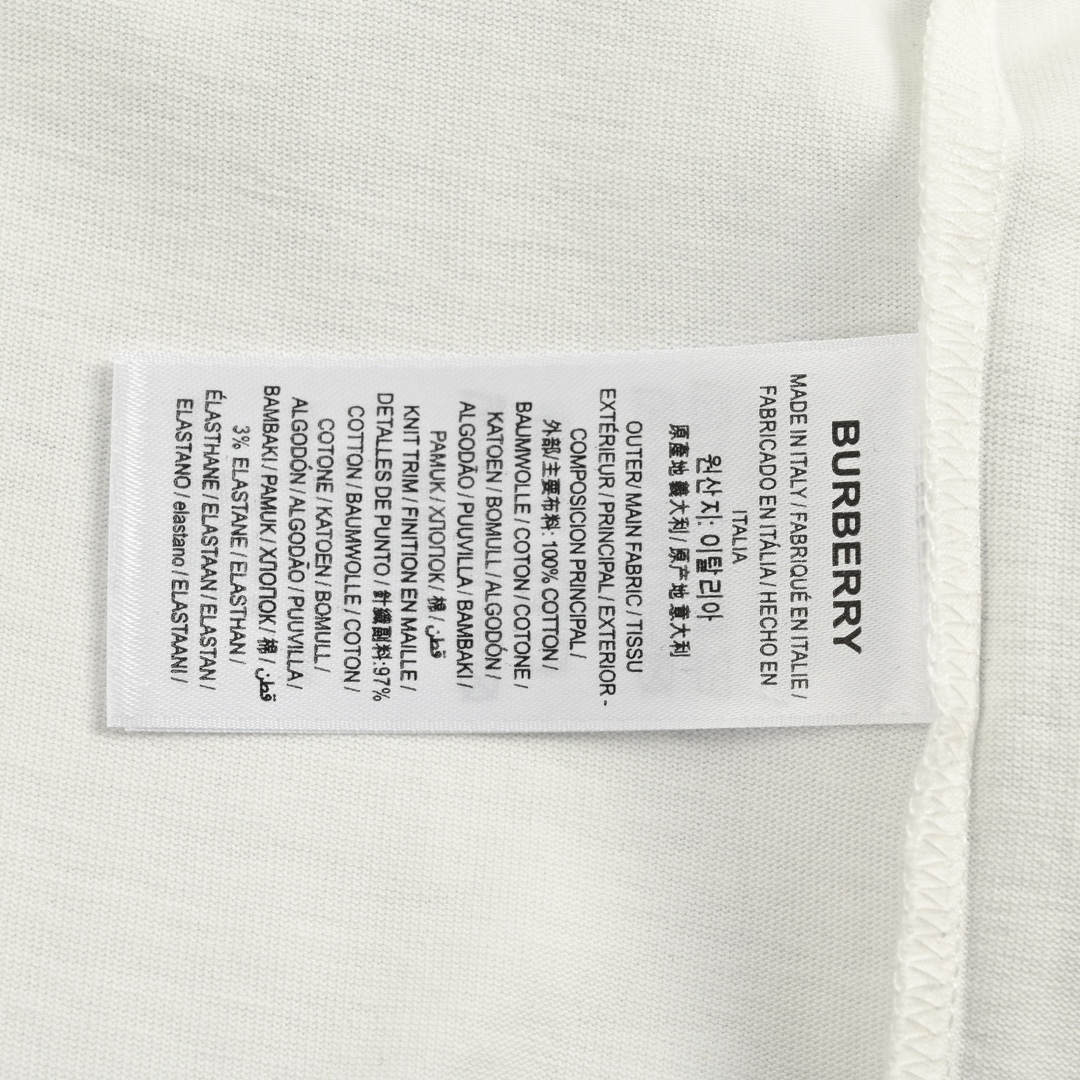 140 Burberry/巴宝莉 24ss TB皮标刺绣短袖 经典的棉质t恤衫标准化的立体裁剪