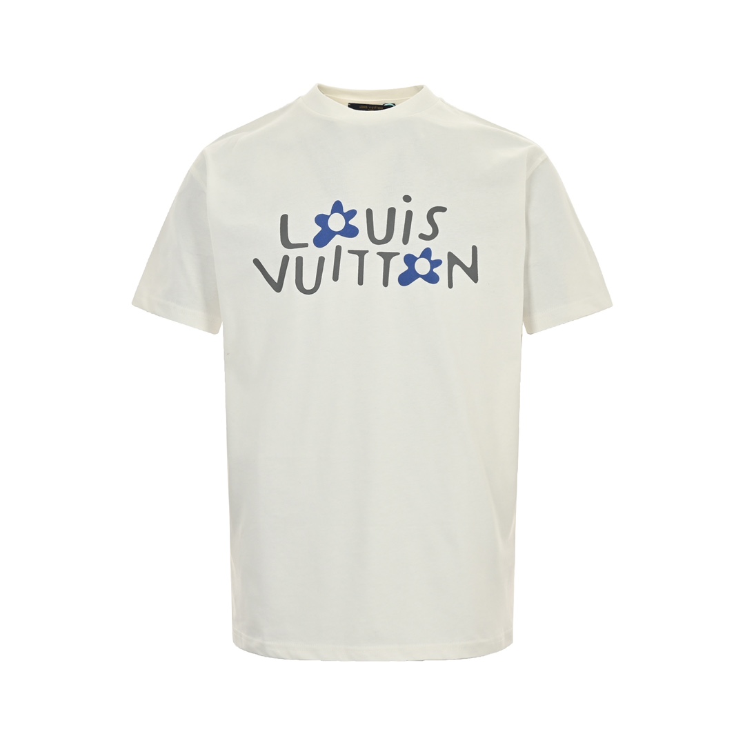 Louis Vuitton Odzież T-Shirt Drukowanie Unisex Bawełna Fashion Krótki rękaw