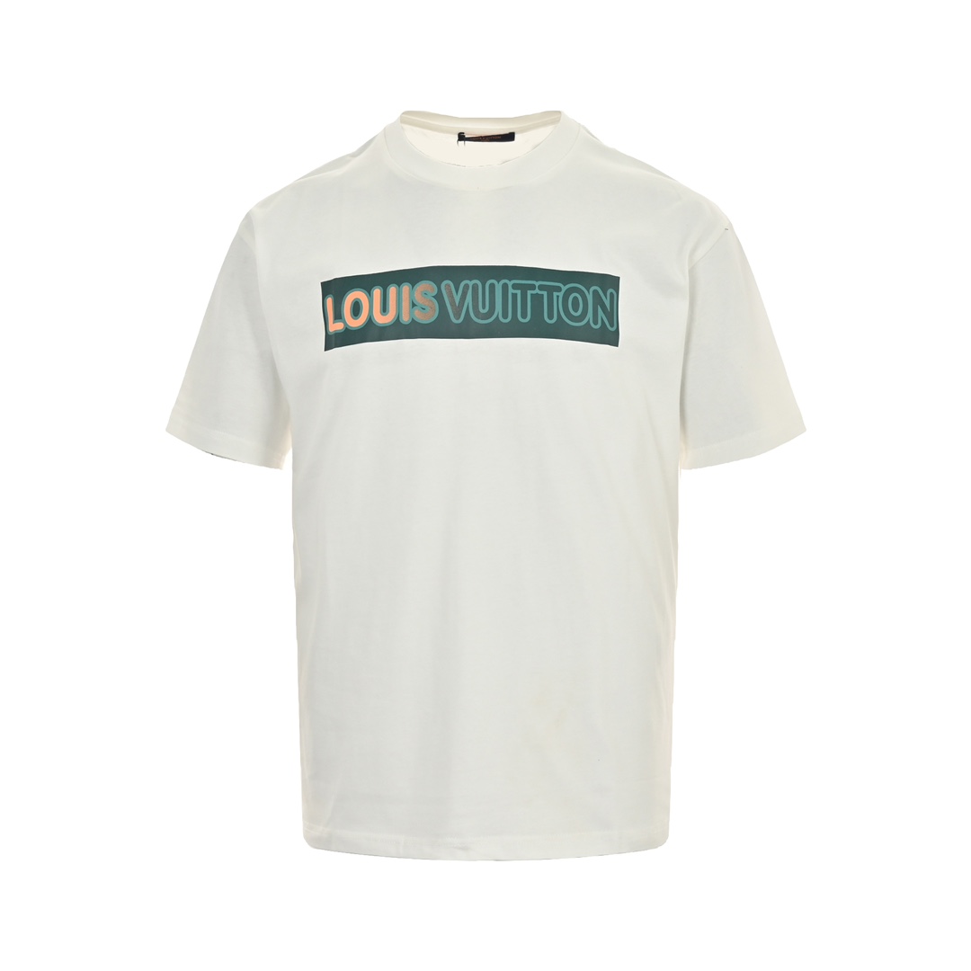 Louis Vuitton Odzież T-Shirt Drukowanie Unisex Bawełna Krótki rękaw