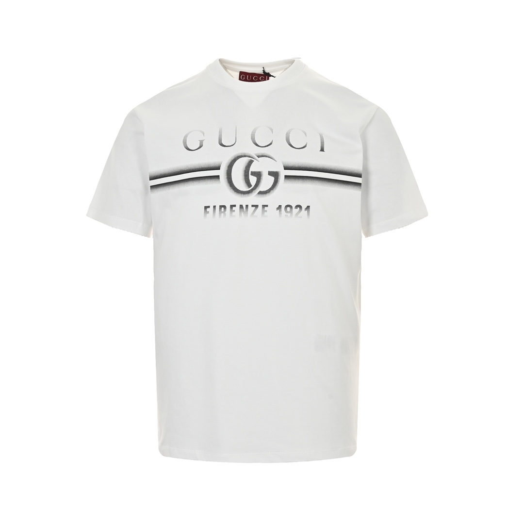 Gucci Odzież T-Shirt Drukowanie Bawełna Krótki rękaw