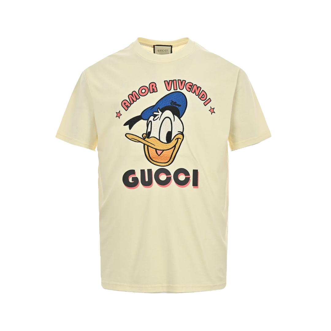 Gucci Abbigliamento T-Shirt Ricamo Cotone Maniche corte