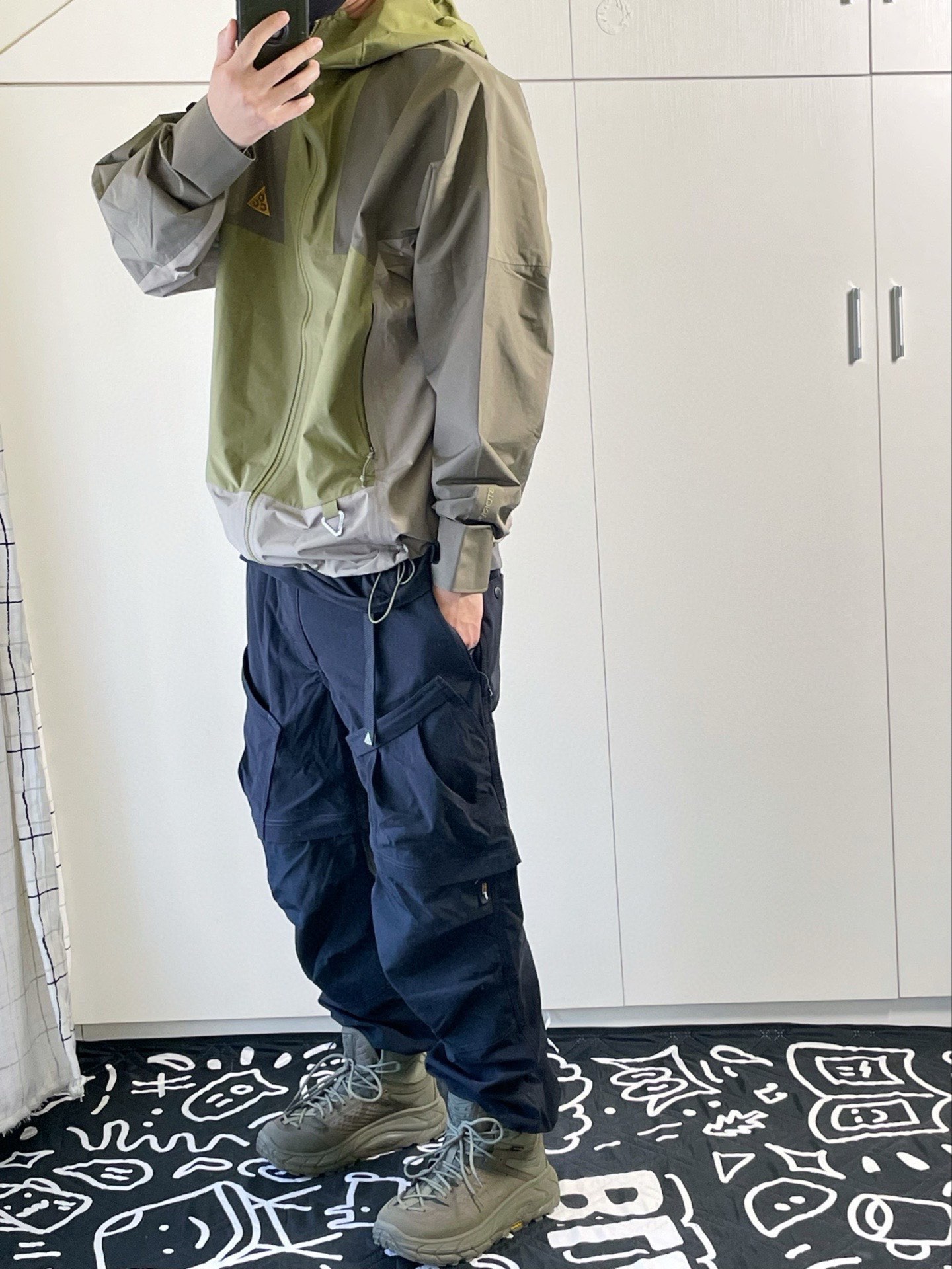 Nike x Acg 23Fw Multi-pocket detachable cargo trousers upper body effect