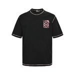 Loewe Abbigliamento T-Shirt Nero Bianco Stampa Unisex Cotone Maniche corte