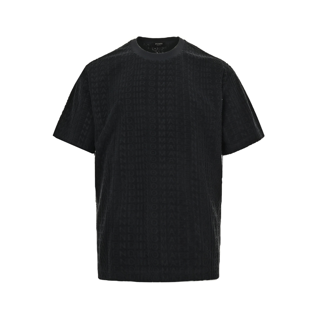 Fendi Jakość lustra
 Odzież T-Shirt Unisex Bawełna podwójna przędza Kolekcja wiosenno-letnia Fashion Krótki rękaw