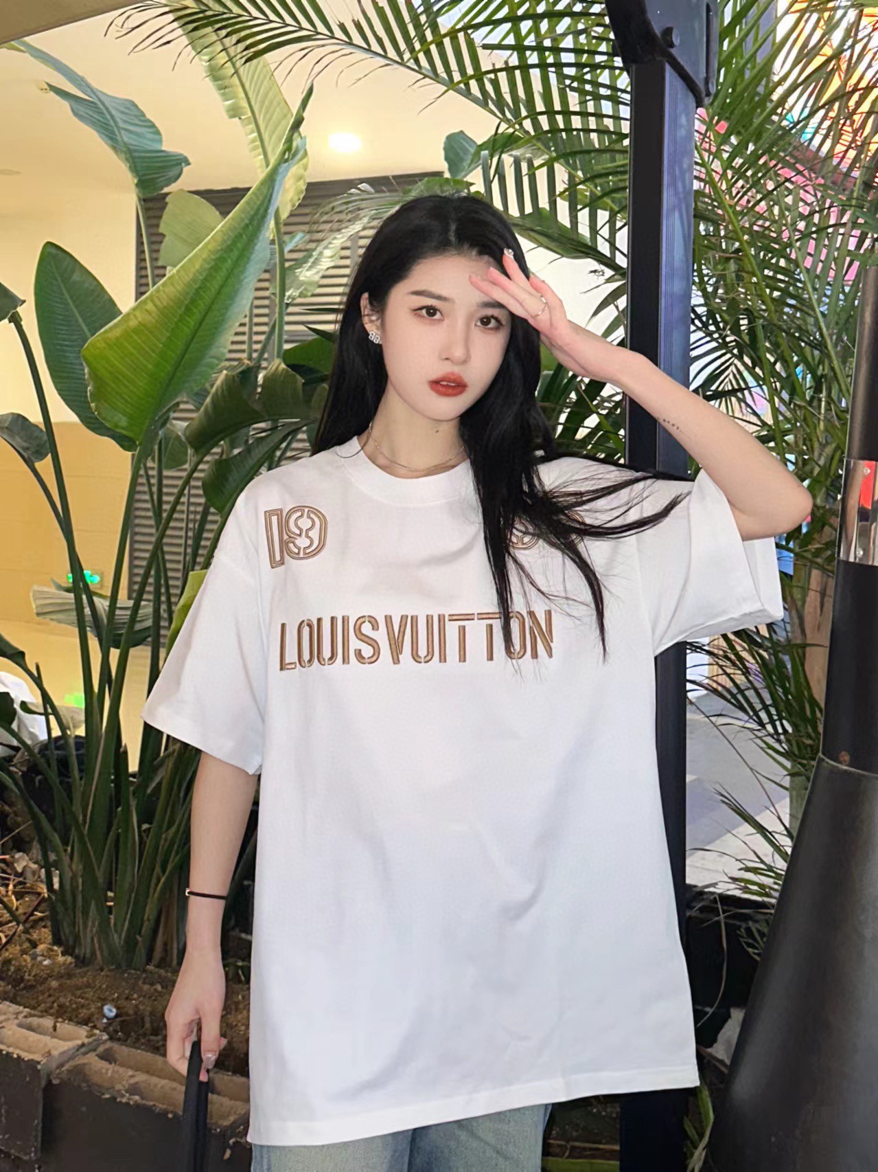 Louis Vuitton Odzież T-Shirt Najwyższa jakość
 Hafty Krótki rękaw