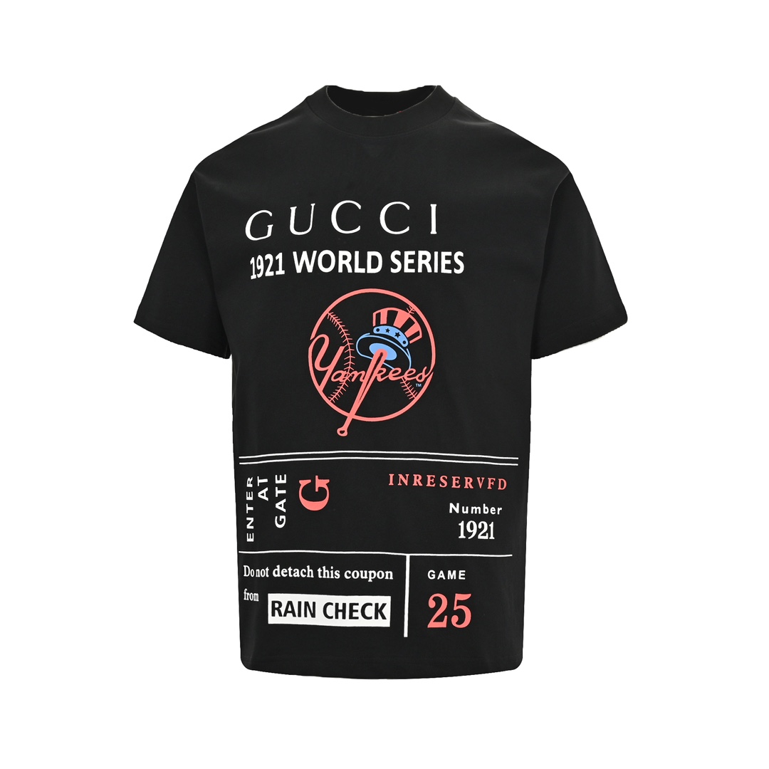Najlepsza strona internetowa do repliki
 Gucci Odzież T-Shirt Kolor moreli Czarny Drukowanie Wiosenna kolekcja Fashion Krótki rękaw