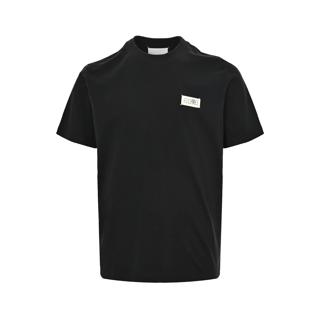 Hermes Odzież T-Shirt Czarny Biały Drukowanie Bawełna Krótki rękaw