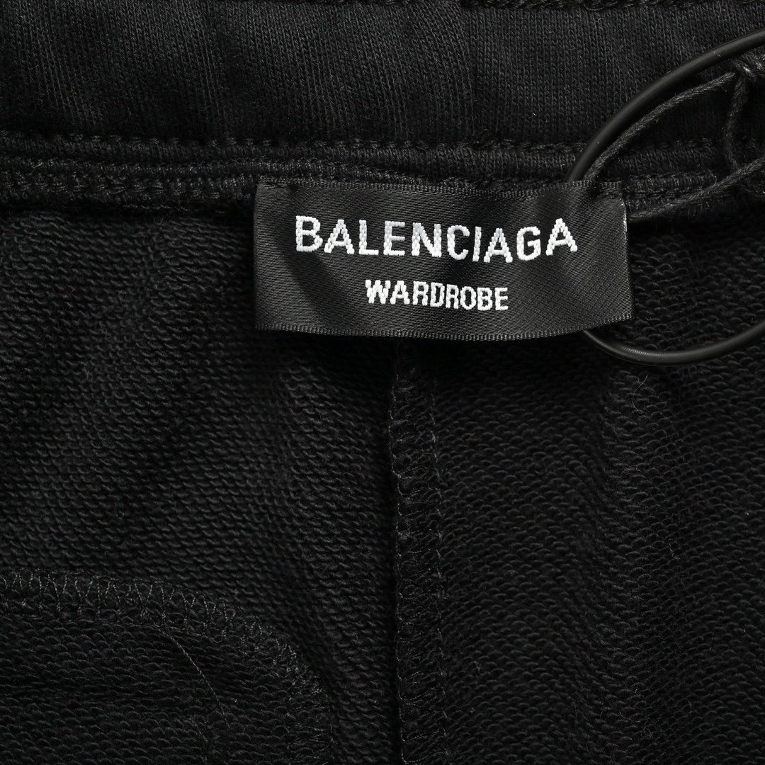 Balenciaga/巴黎世家 24ss 3M刺绣拼色短裤