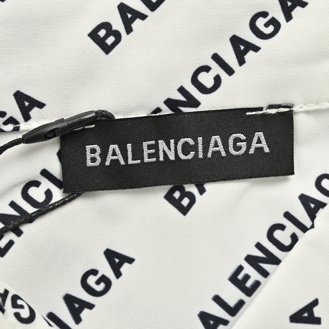 Balenciaga/巴黎世家 24ss 满印弹幕短袖衬衫