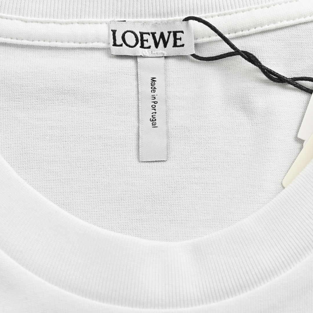 Loewe/罗意威 24ss 刺绣大logo短袖 26支精棉紧密平纹170克面料