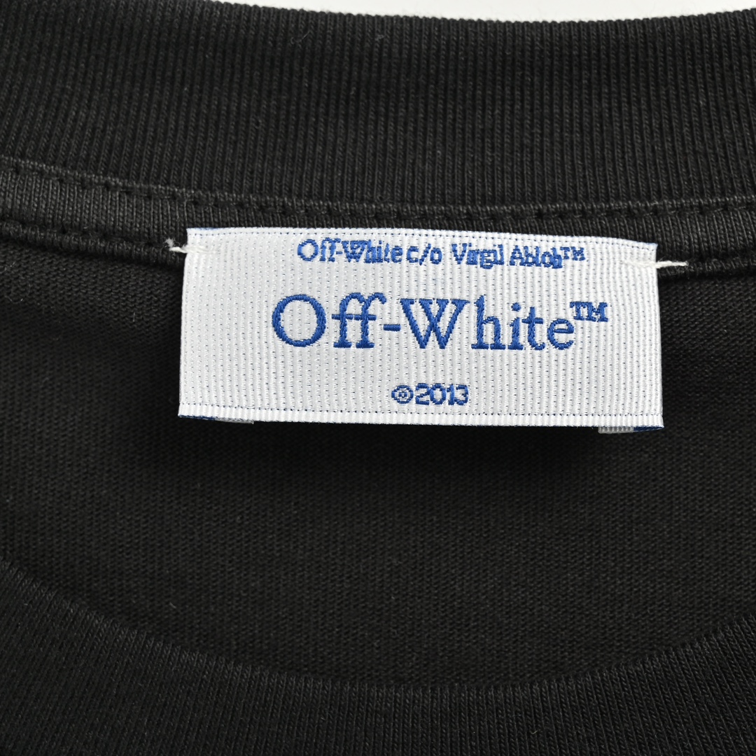 OFF WHITE CO VIRGIL 24ss 波纹船锚箭头刺绣短袖