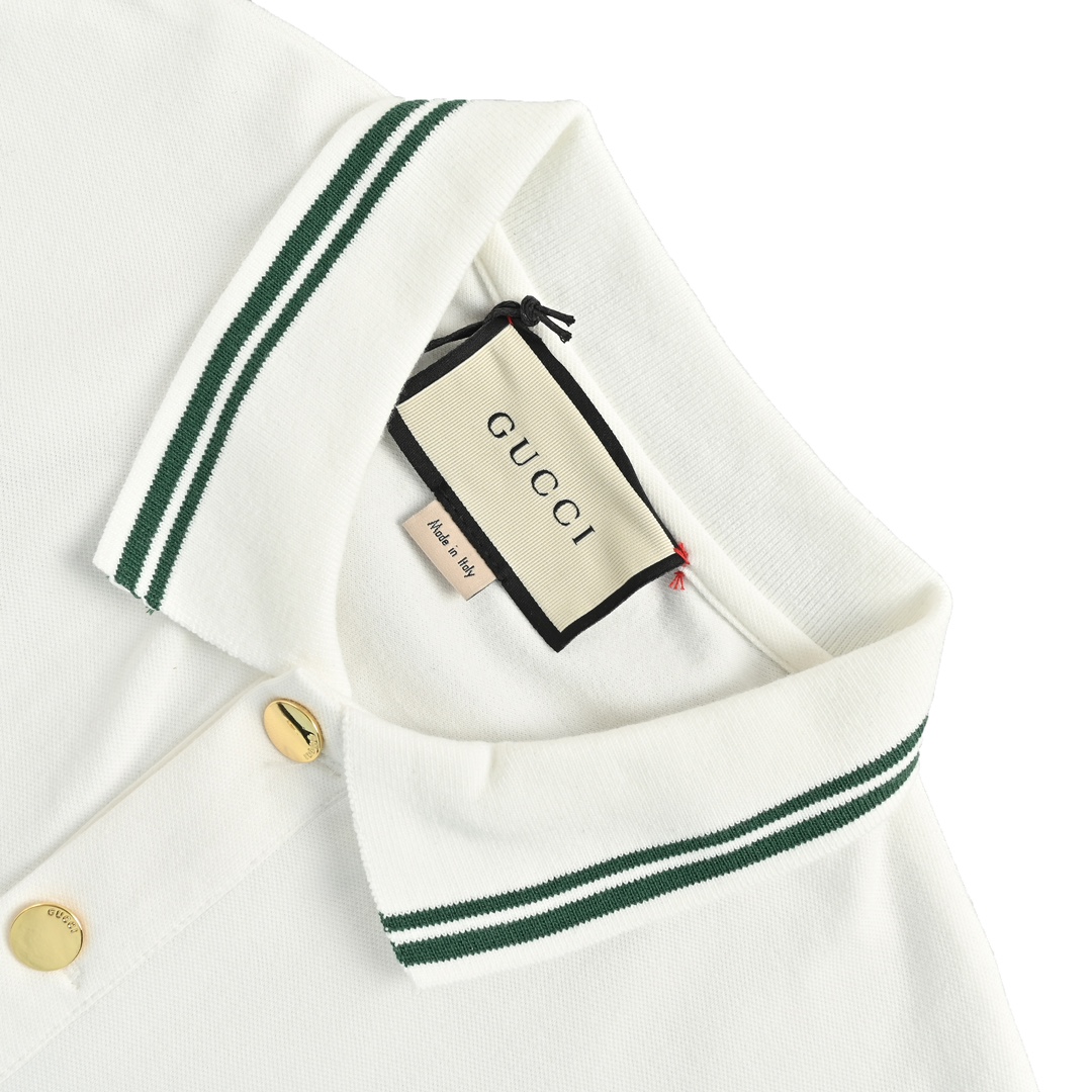 Gucci/古驰 24ss 口袋双G刺绣Polo短袖 陈立农同款