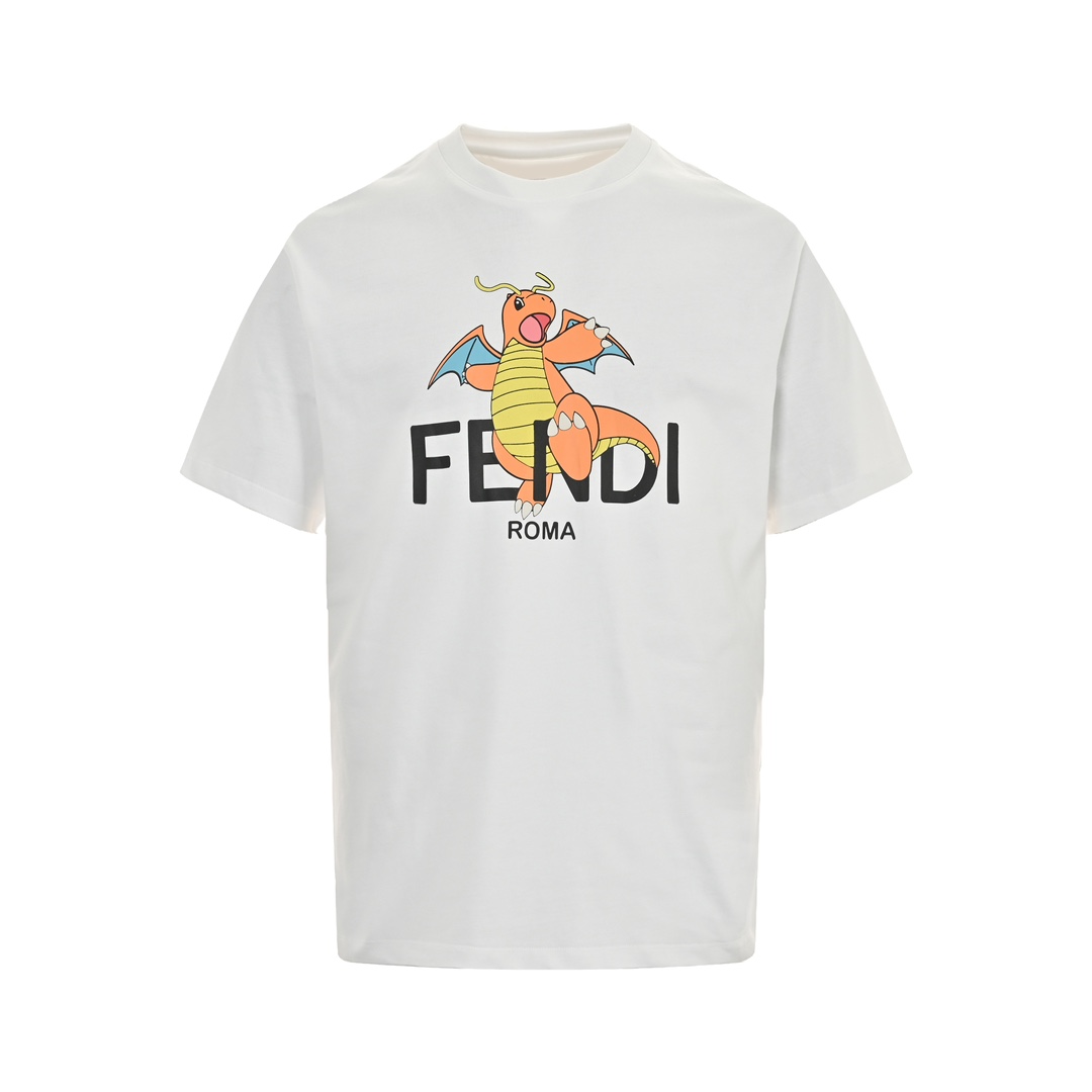 Fendi/芬迪FD x FRGMT × Pokemon 芬迪宝可梦联名款小火龙短袖