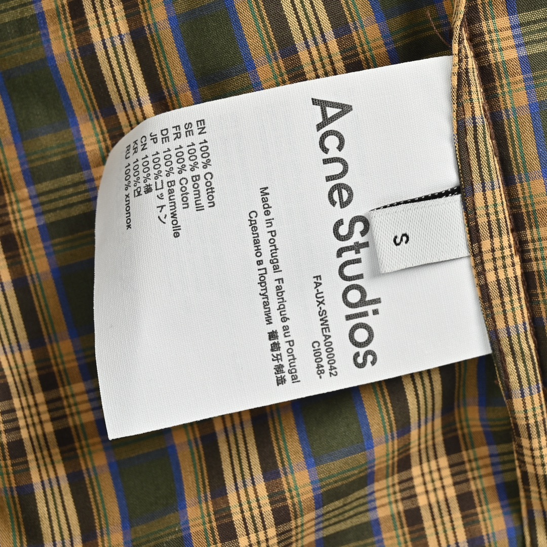 Acne Studios 24ss 色织格子短袖衬衫