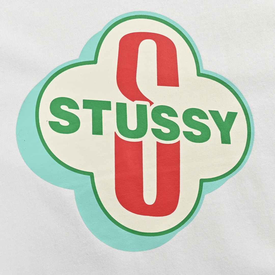 Stussy/斯图西 24ss 四叶草印花短袖