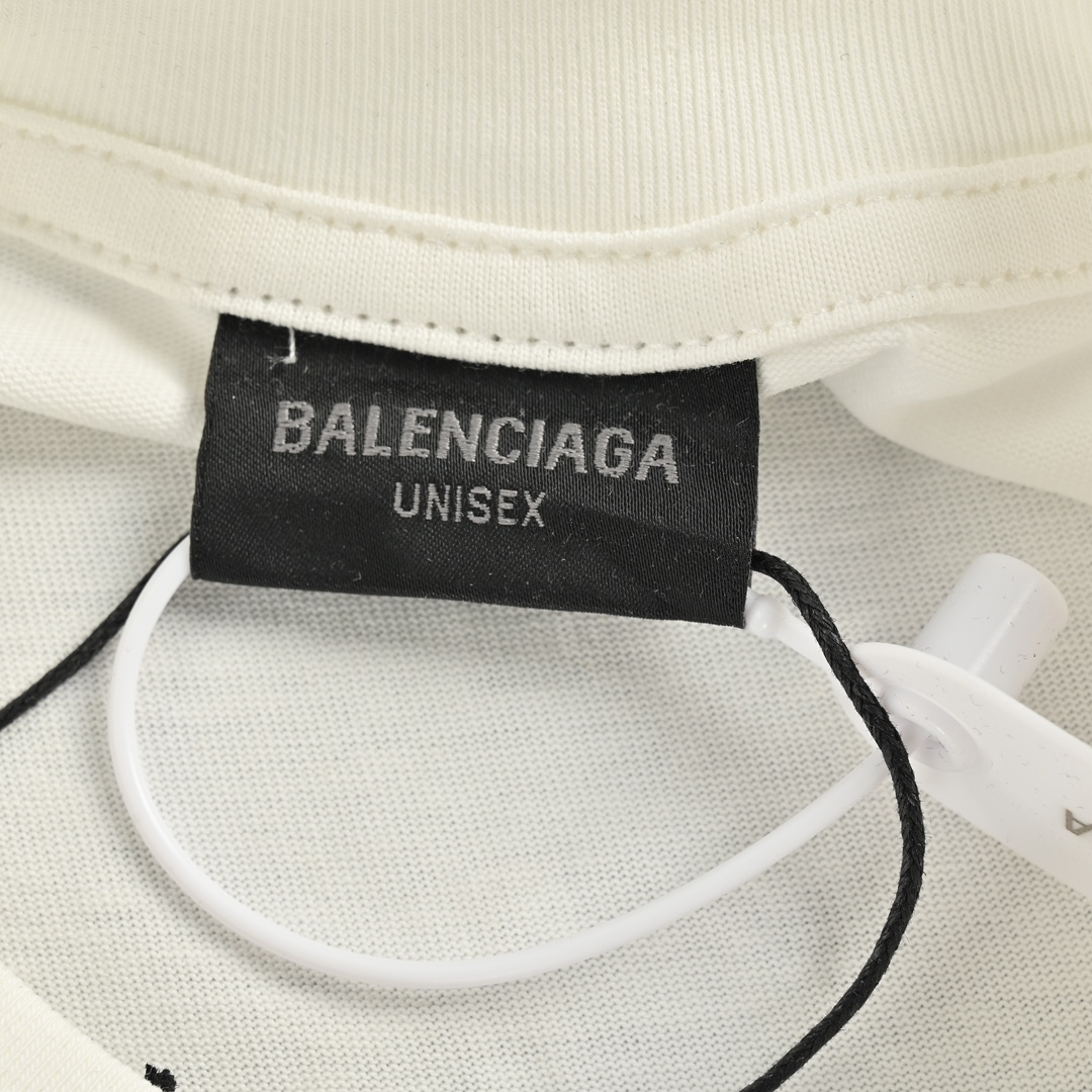 Balenciaga/巴黎世家 24ss 手绘大字母渐变印花短袖