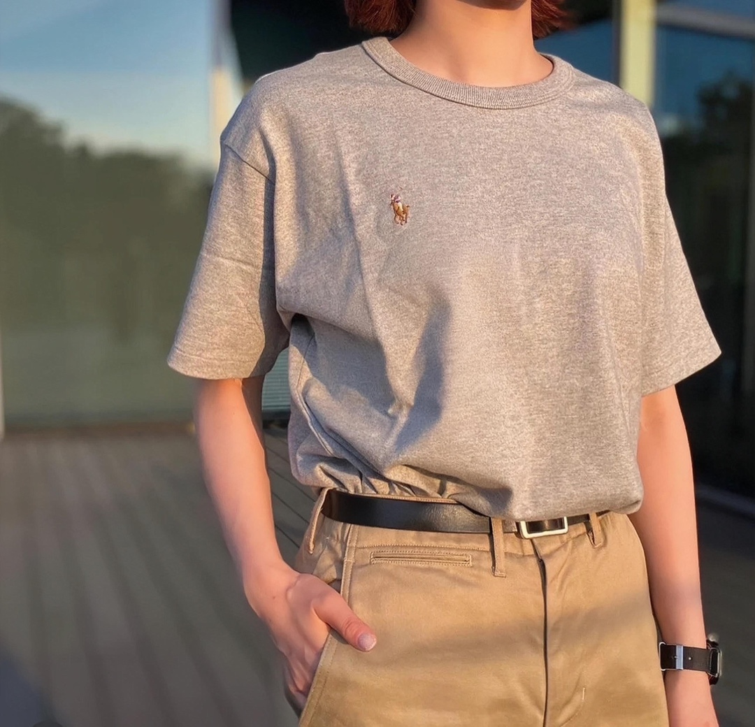 PalphLaurenRalph Lauren 23ss pony logo embroidery short-sleeved upper body eff