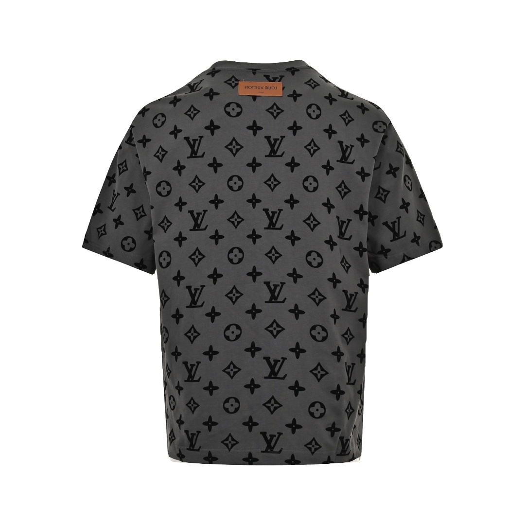 Louis Vuitton/路易威登 24ss 满印植绒老花短袖