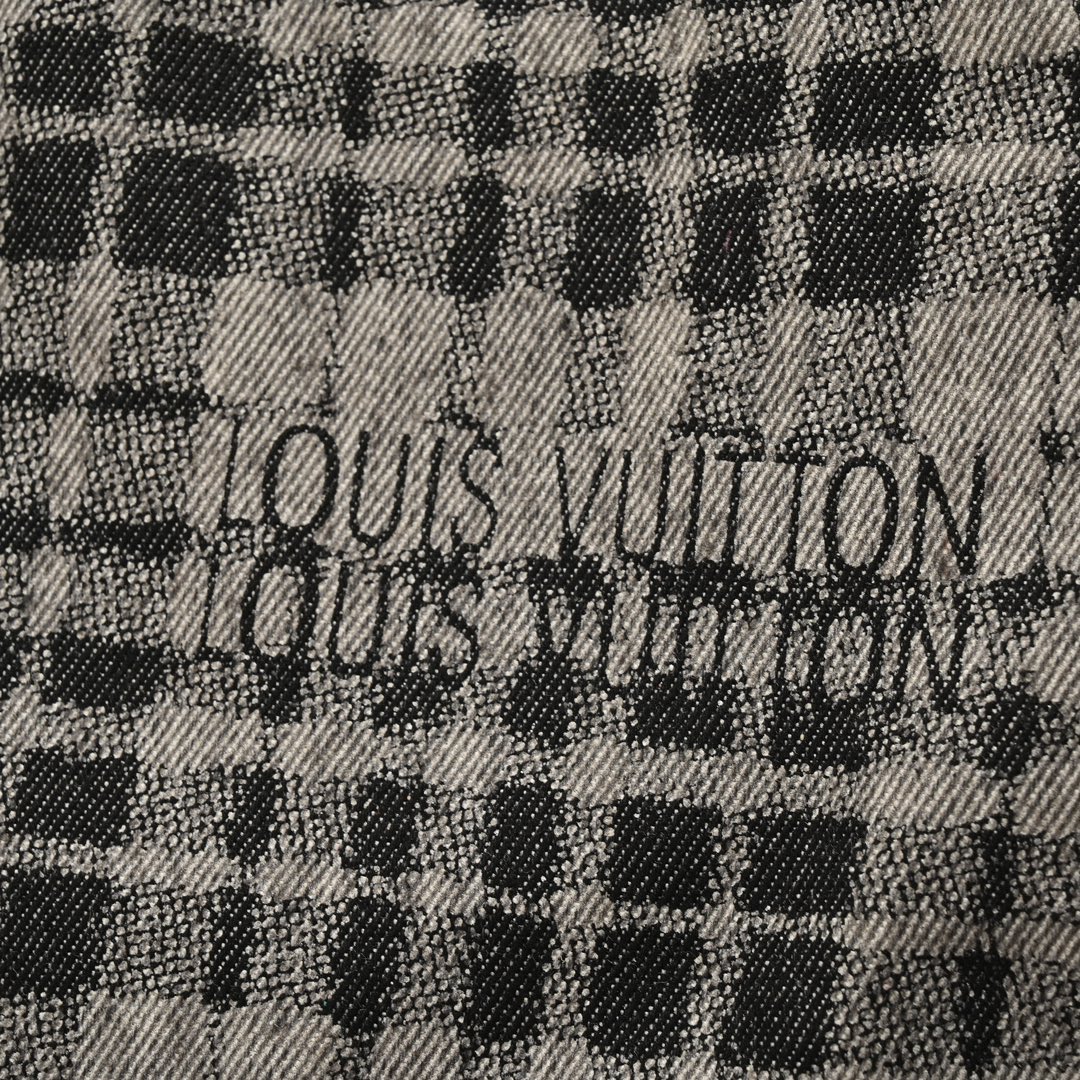 Louis Vuitton/路易威登 24ss 灰棋盘格印花牛仔短裤