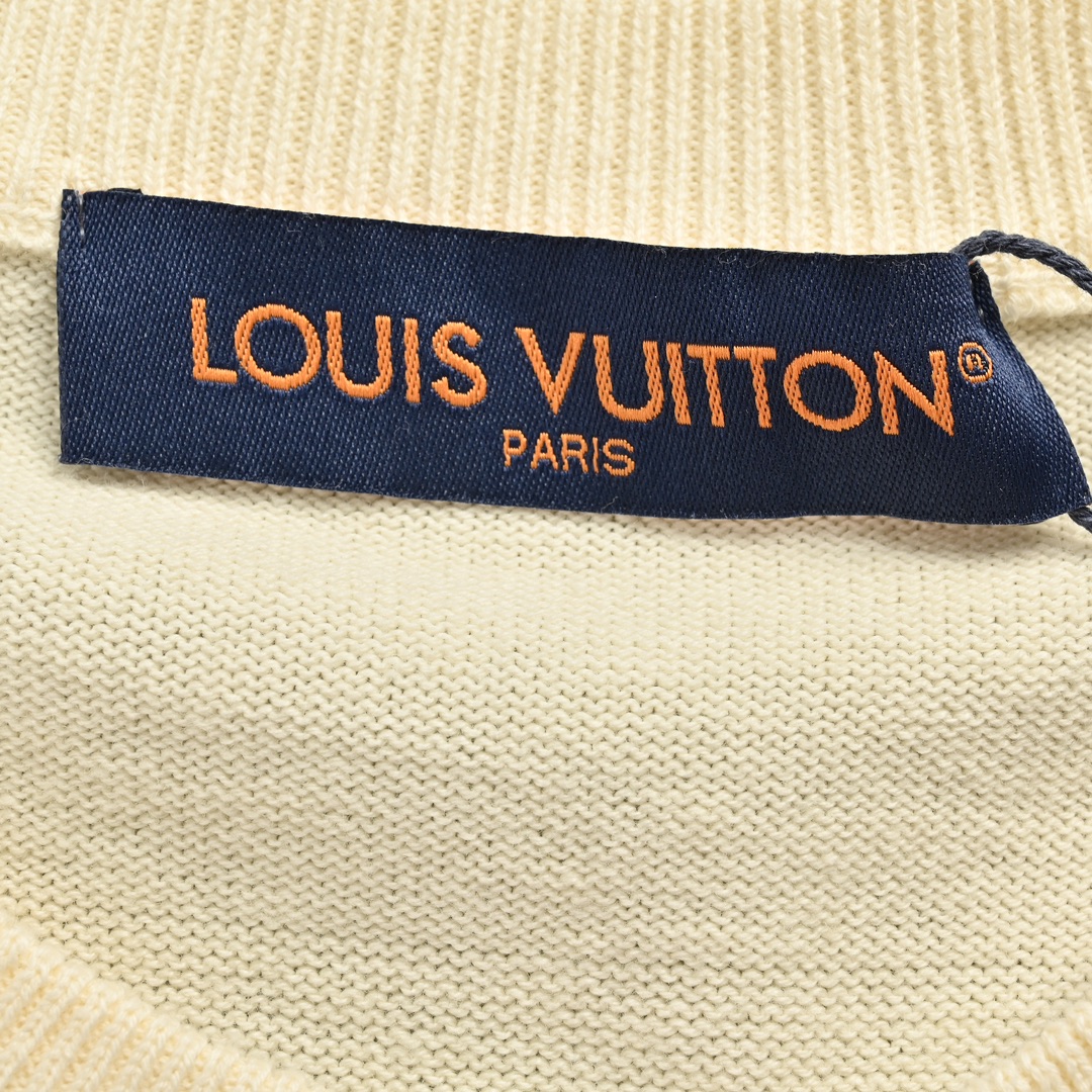 Louis Vuitton/路易威登 24ss 花朵提花针织短袖 棉质针织圆领衫