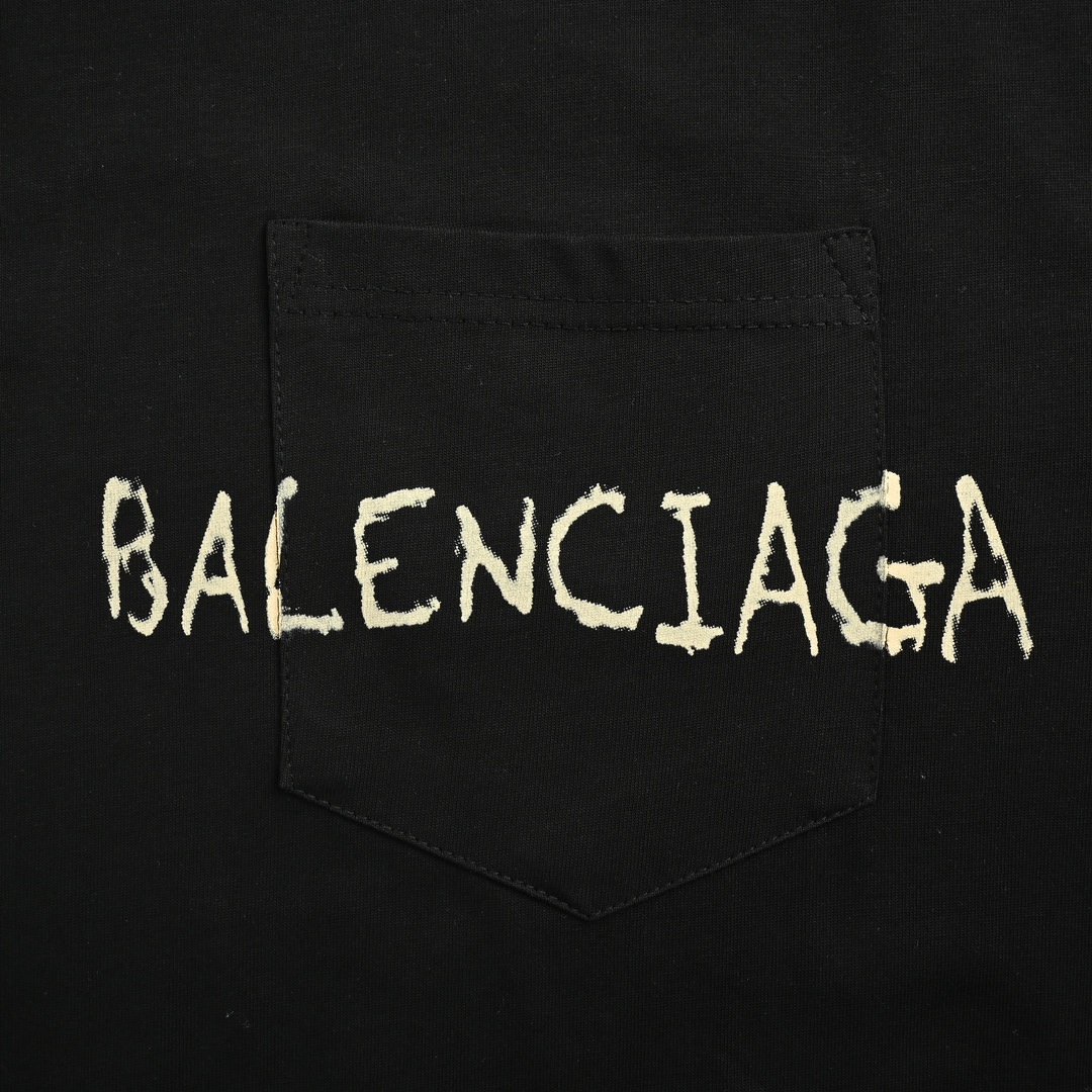 Balenciaga/巴黎世家 24ss 口袋涂鸦短袖