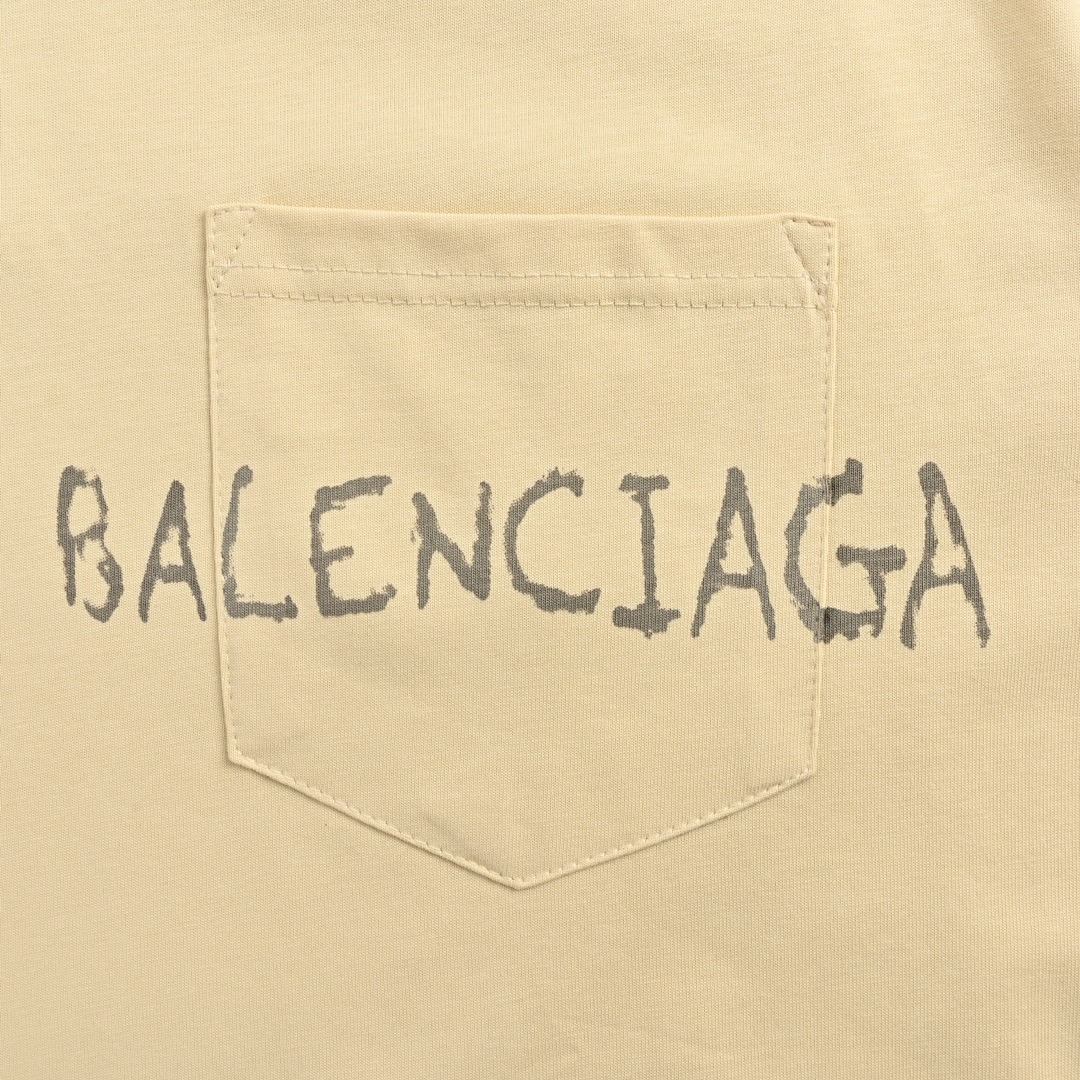 Balenciaga/巴黎世家 24ss 口袋涂鸦短袖