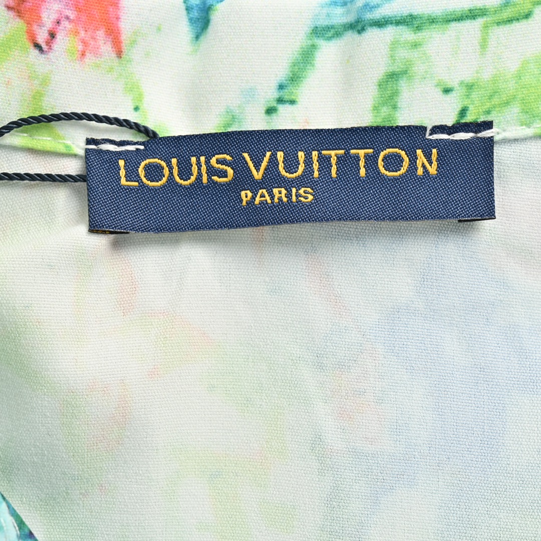 Louis Vuitton /路易威登 24ss 蜡笔涂鸦老花短袖衬衫