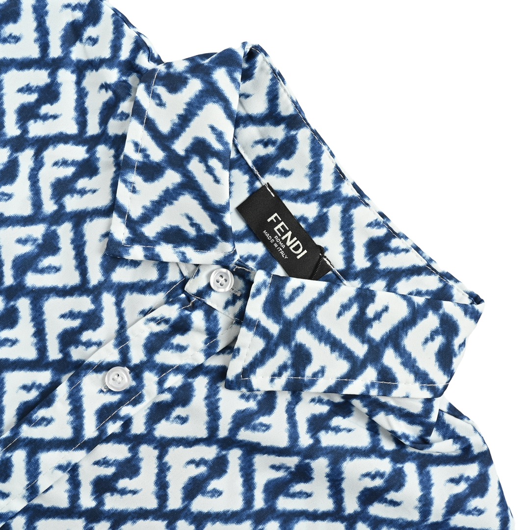 Fendi/芬迪 24ss FF满印短袖衬衫