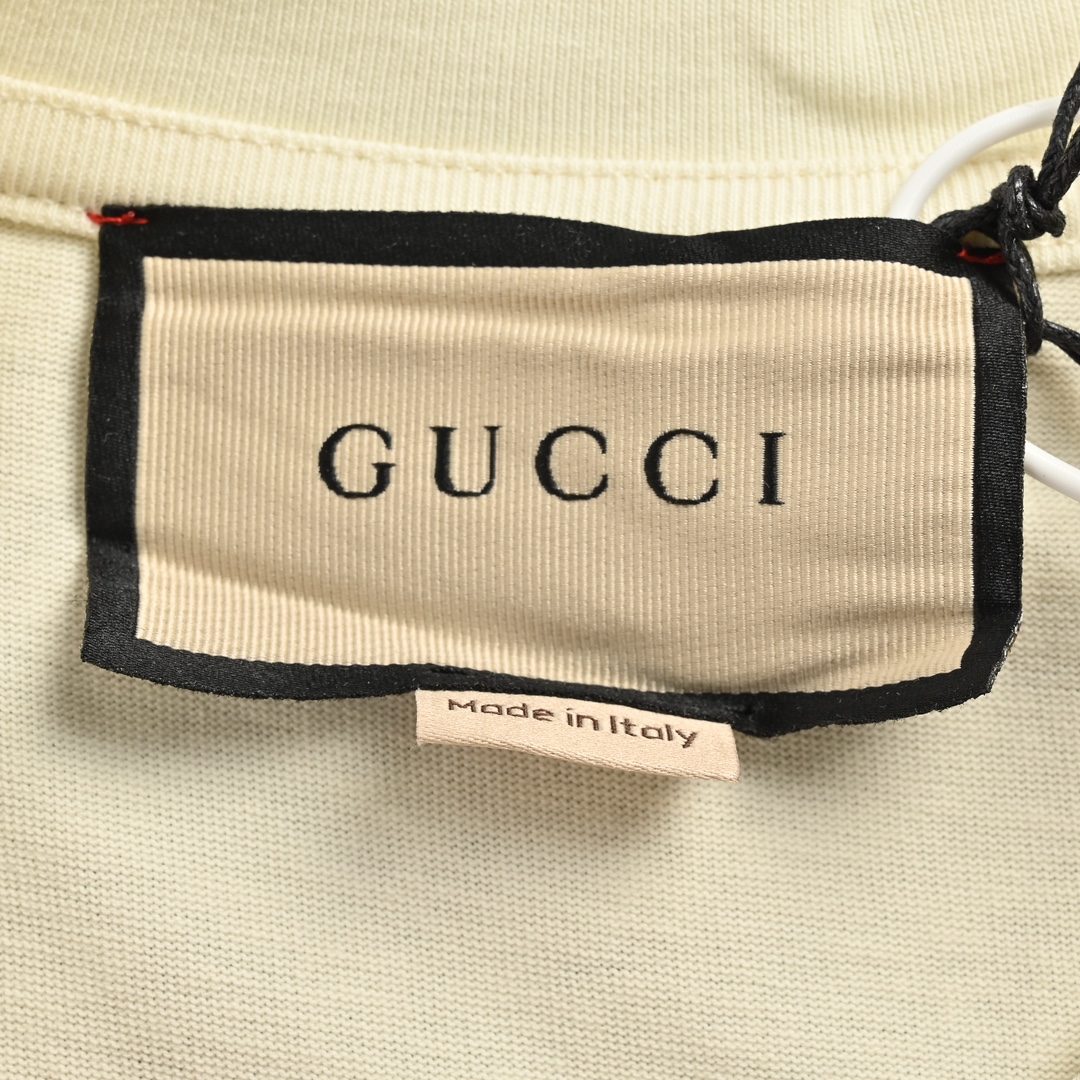 Gucci/古驰 字母红绿腰带印花短袖