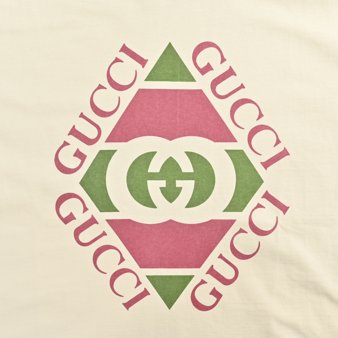 Gucci/古驰 24ss 大方块双G印花短袖 Gucci辅料 男女同款均可驾驭