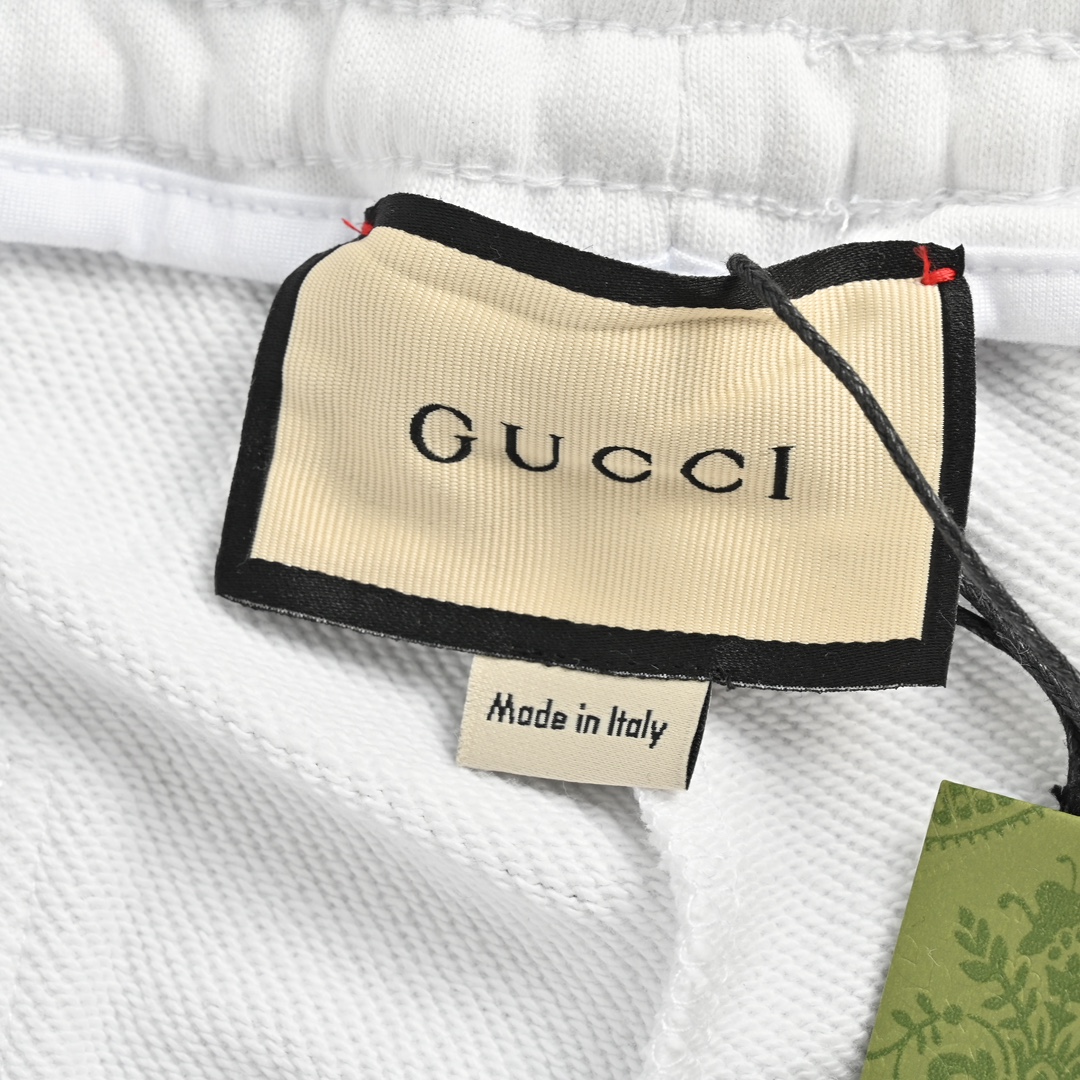 Gucci/古驰 绿色牙刷字母短裤