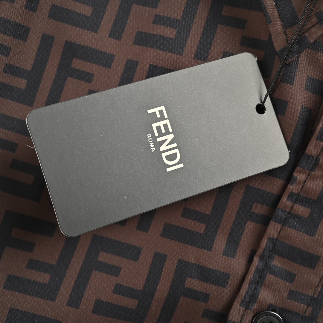 Fendi/芬迪 24ss 双F满印短袖衬衫 进口高支高密的全棉梭织面料