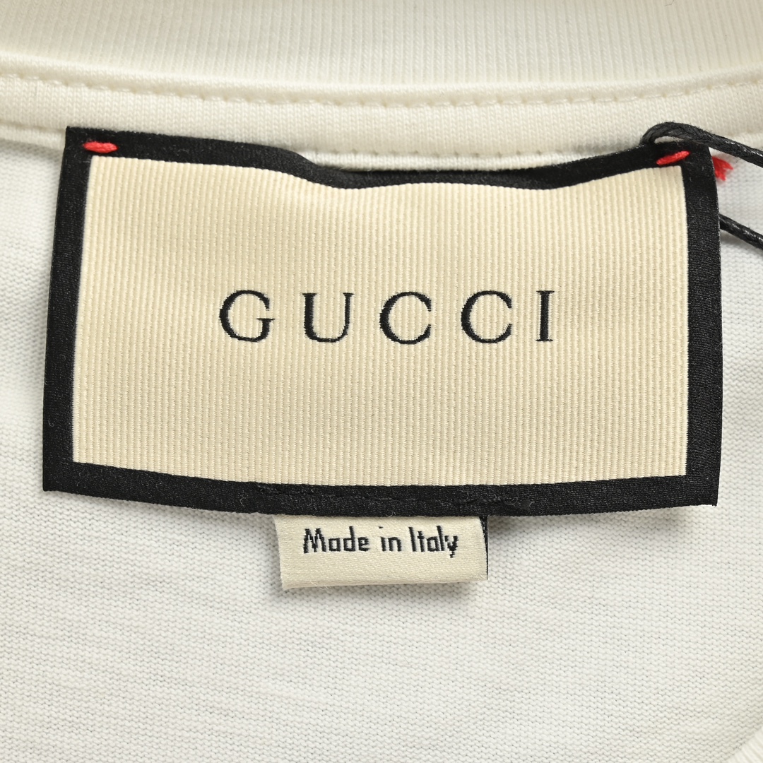 Gucci/古驰 24ss 爱心舌头发泡印花短袖