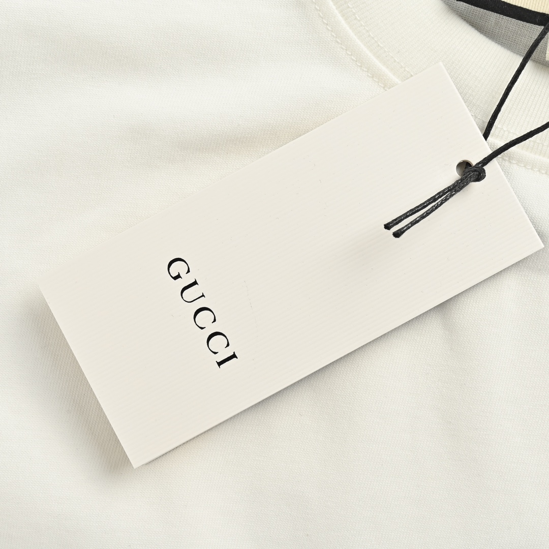 Gucci/古驰 24ss 爱心舌头发泡印花短袖