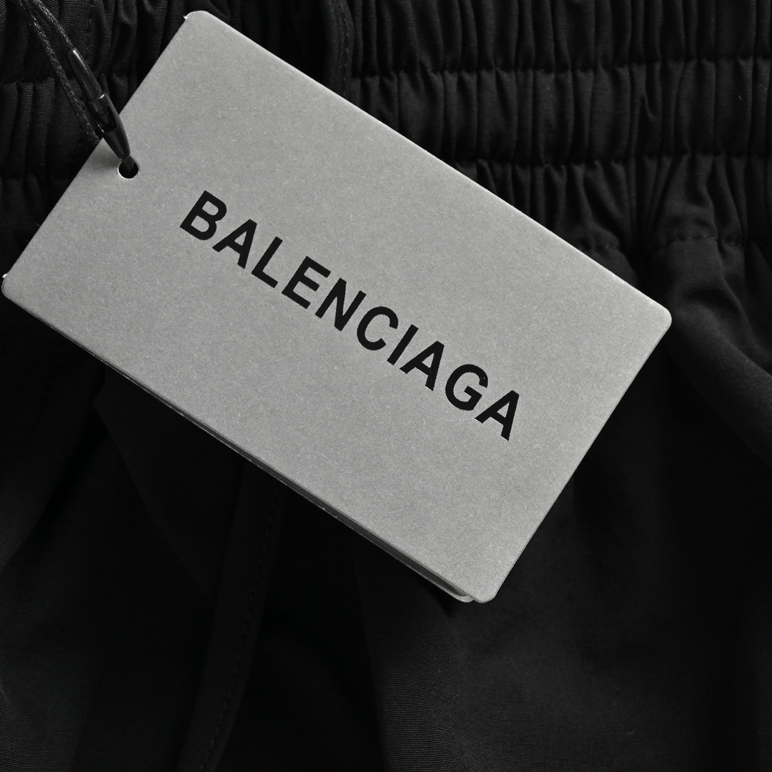 Balenciaga/巴黎世家 24ss 主标字母裤头短裤 定制朱地布弹力腰带