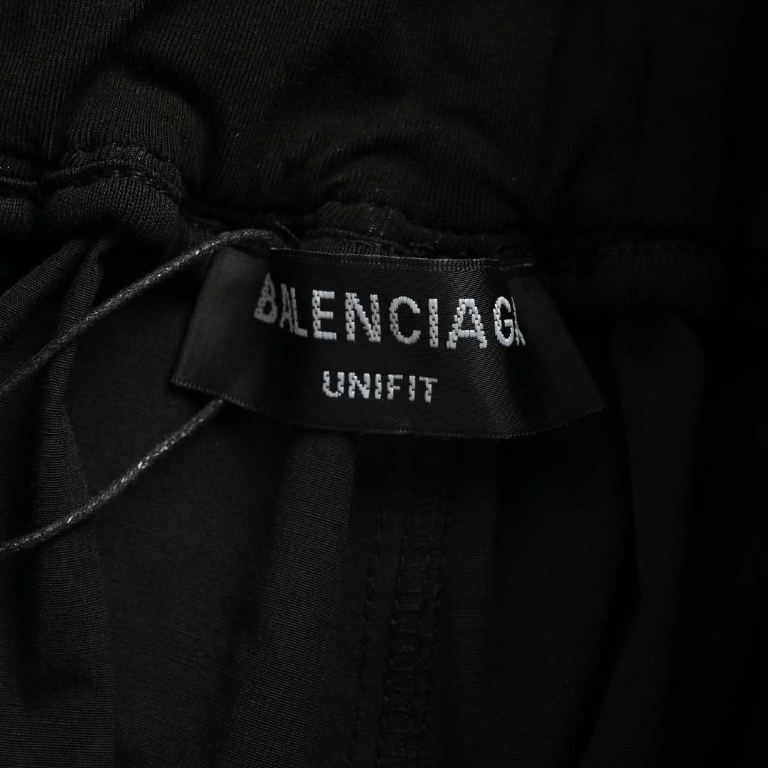 Balenciaga/巴黎世家 24ss 主标字母裤头短裤 定制朱地布弹力腰带