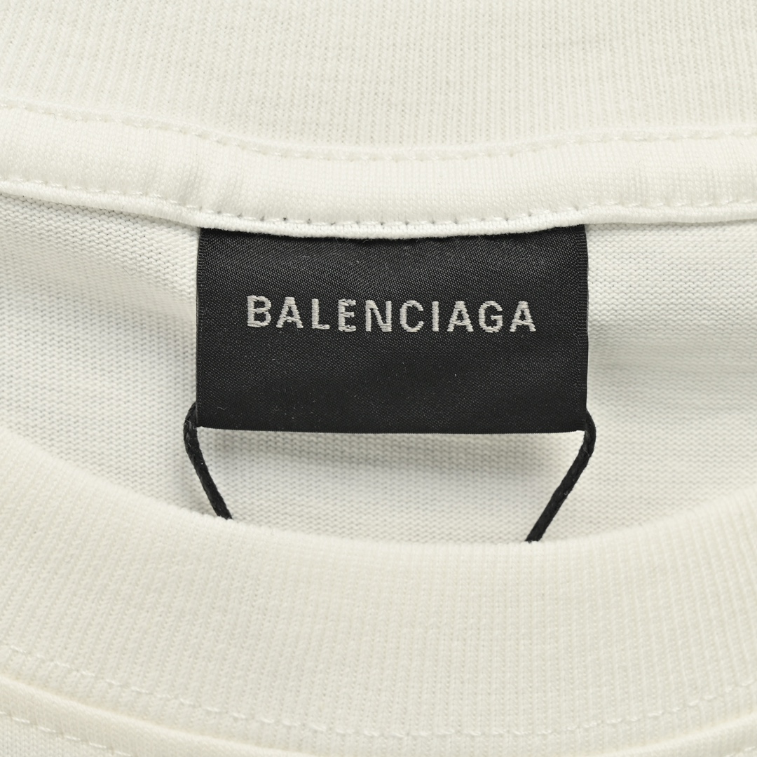 Balenciaga/巴黎世家 24ss 荧光绿手绘双B短袖