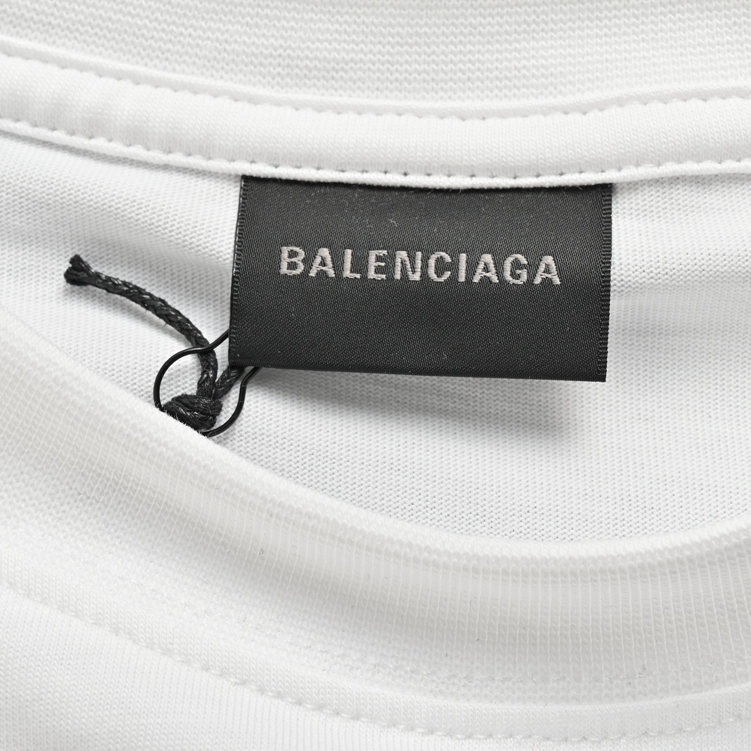 Balenciaga/巴黎世家 24ss 模糊字母立体印花短袖