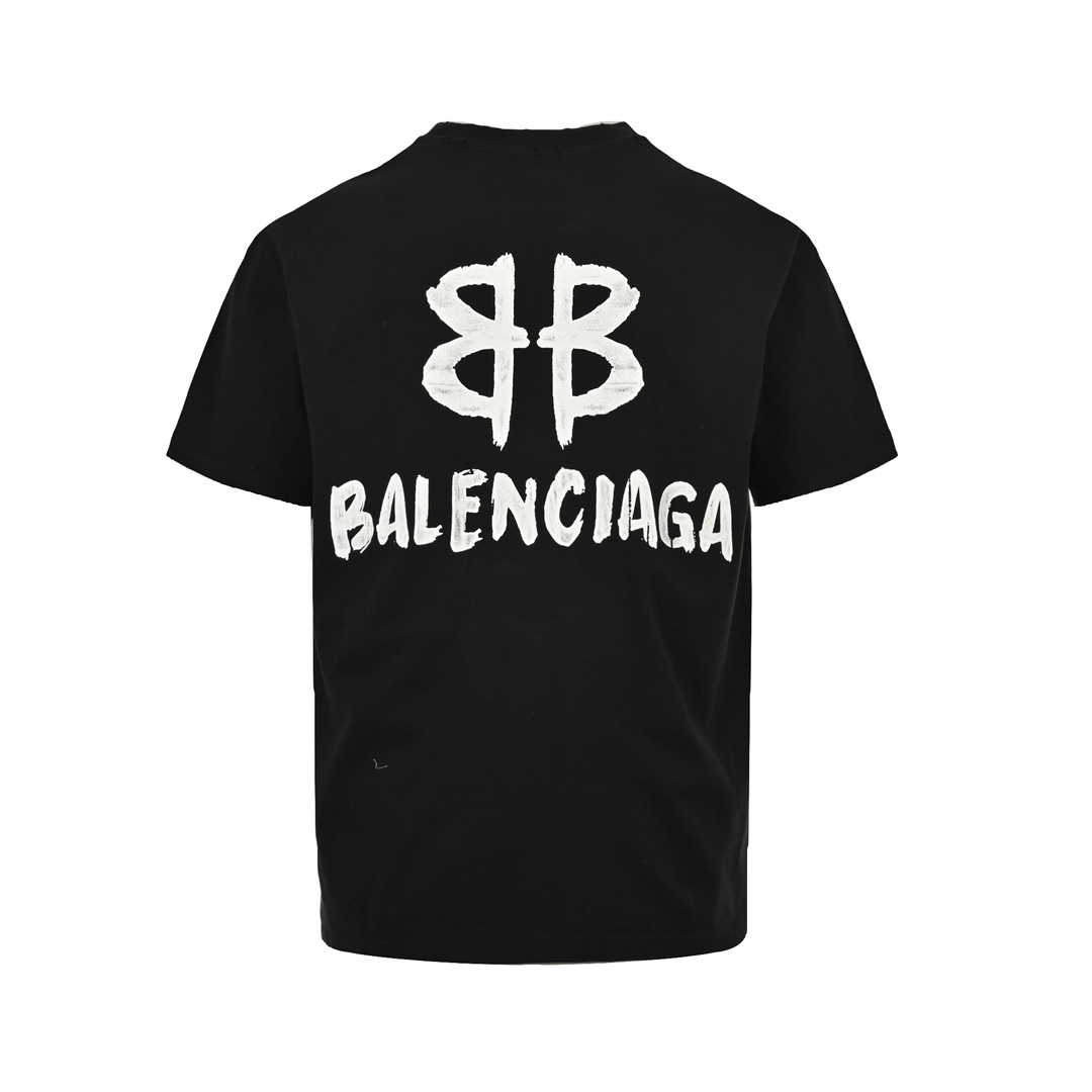 balenciaga/巴黎世家 24ss 双B印花短袖