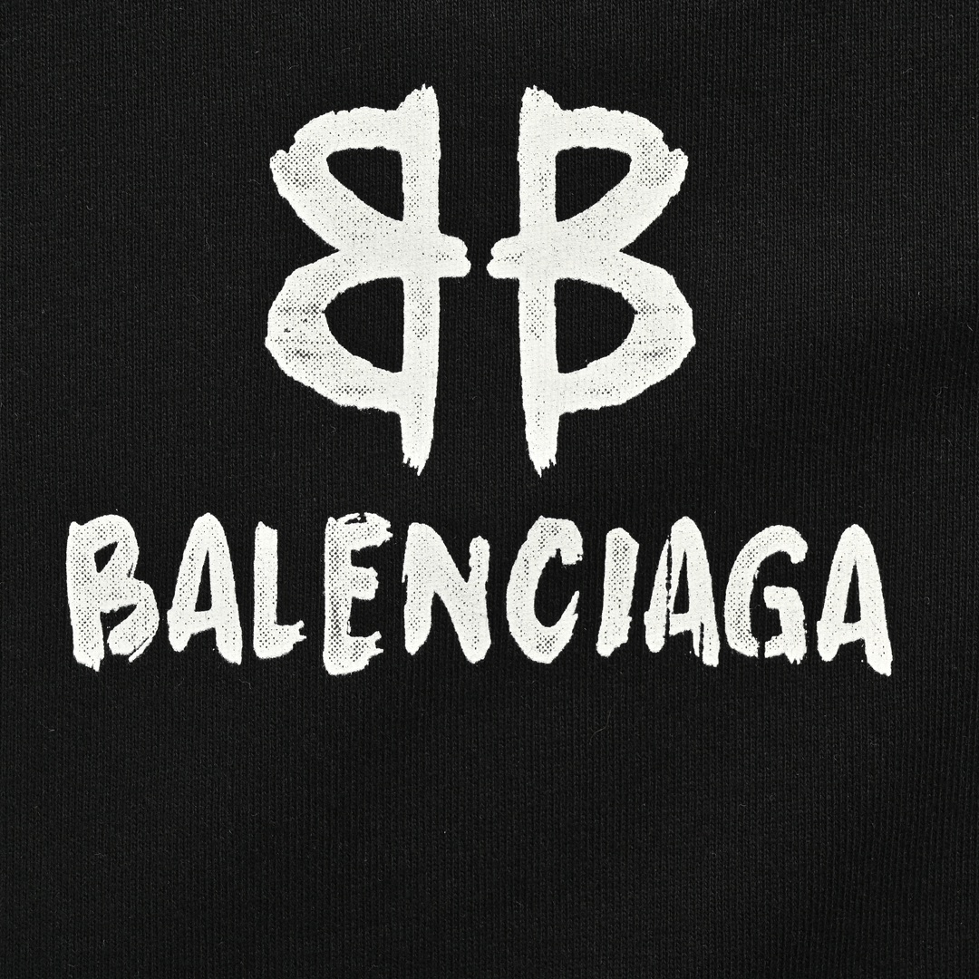 balenciaga/巴黎世家 24ss 双B印花短袖