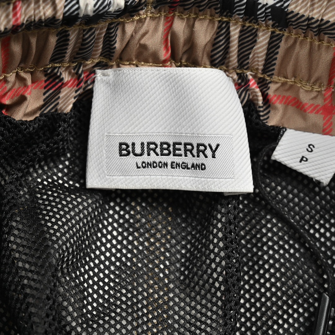 顶级版本 Burberry/巴宝莉 经典格纹沙滩短裤