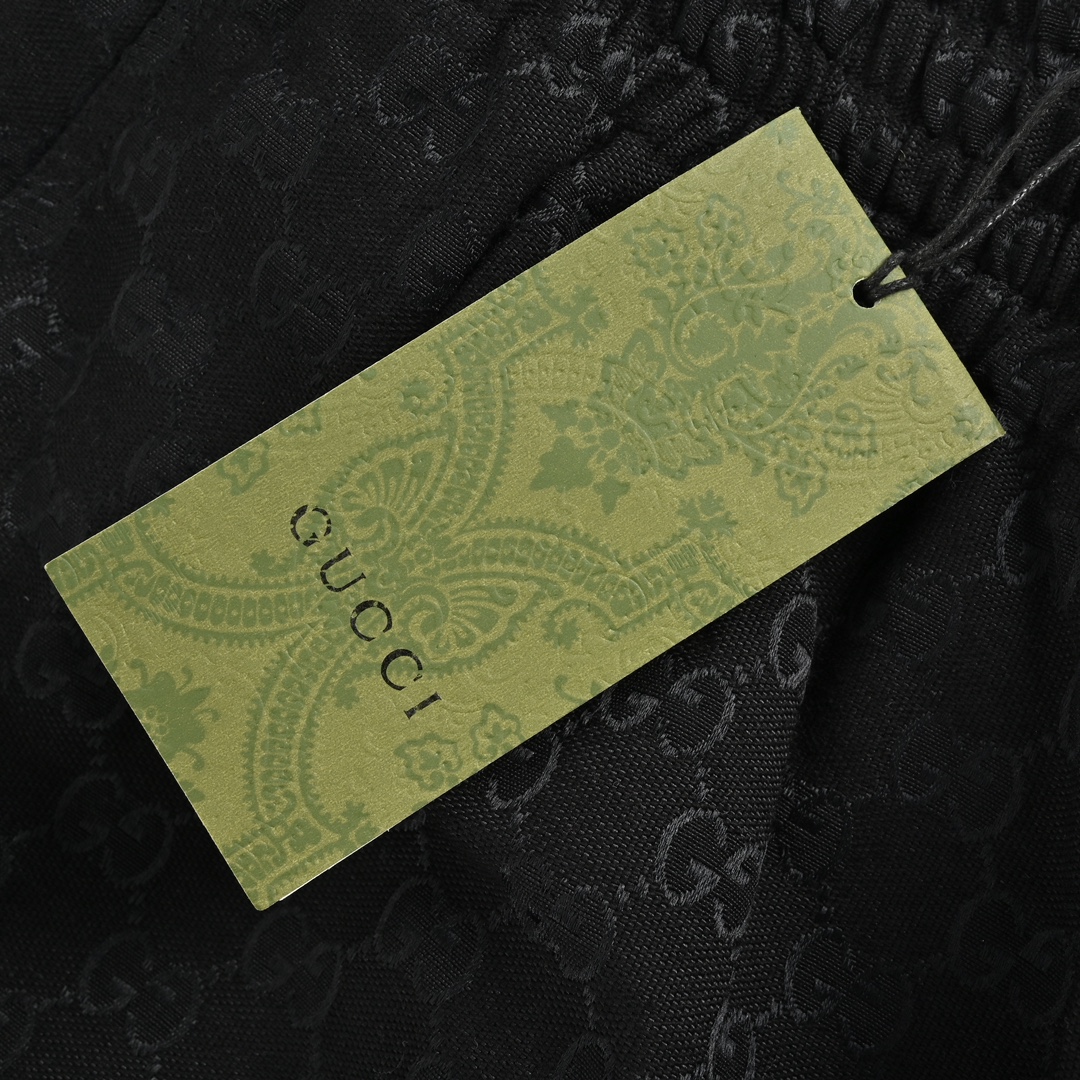 Gucci/古驰 24ss 双G老花帆布短裤 满印提图花裤