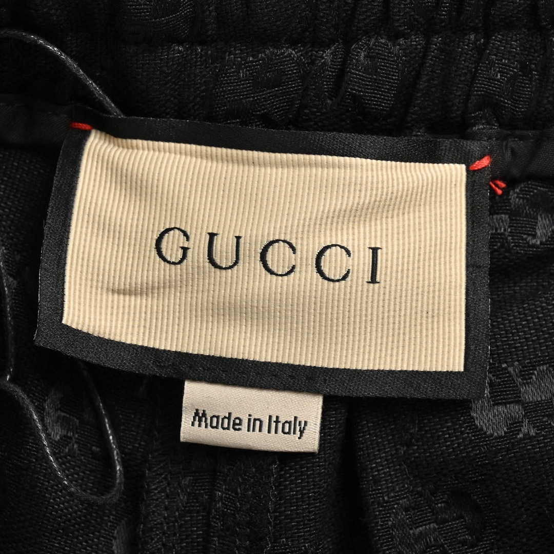 Gucci/古驰 24ss 双G老花帆布短裤 满印提图花裤