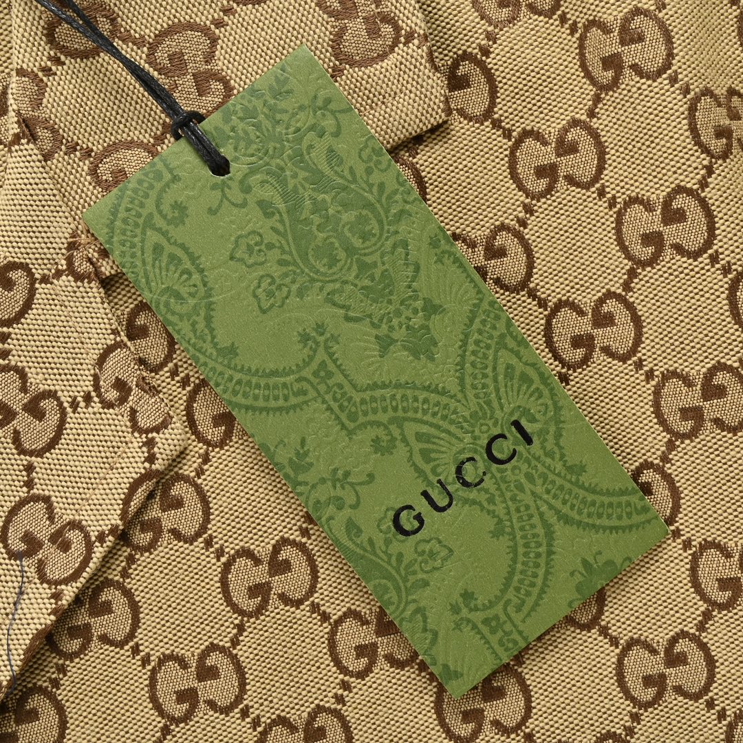 Gucci/古驰 24ss 双G老花帆布短袖衬衫 GG印花元素品牌创立百年