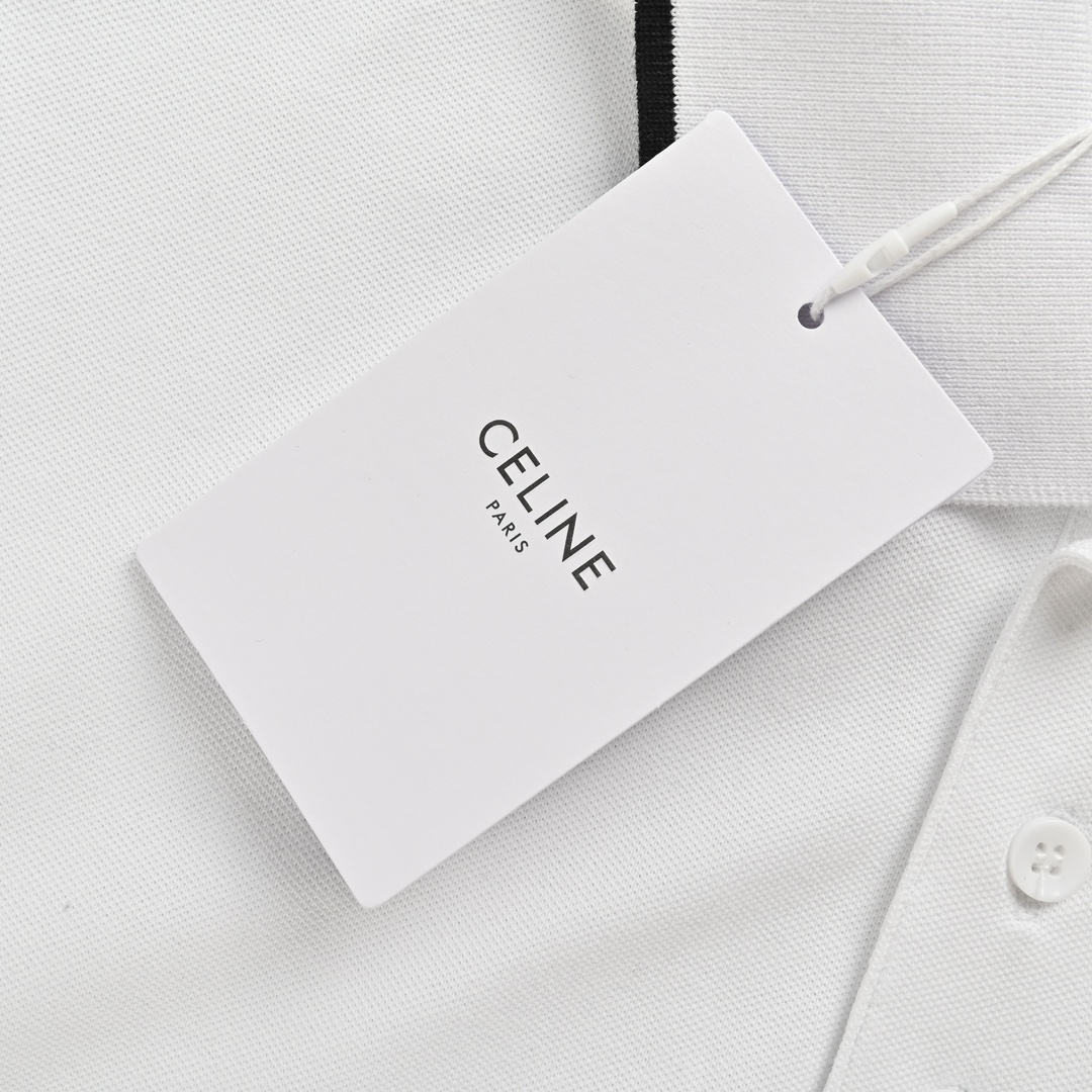 Celine/赛琳 经典刺绣小标Polo短袖