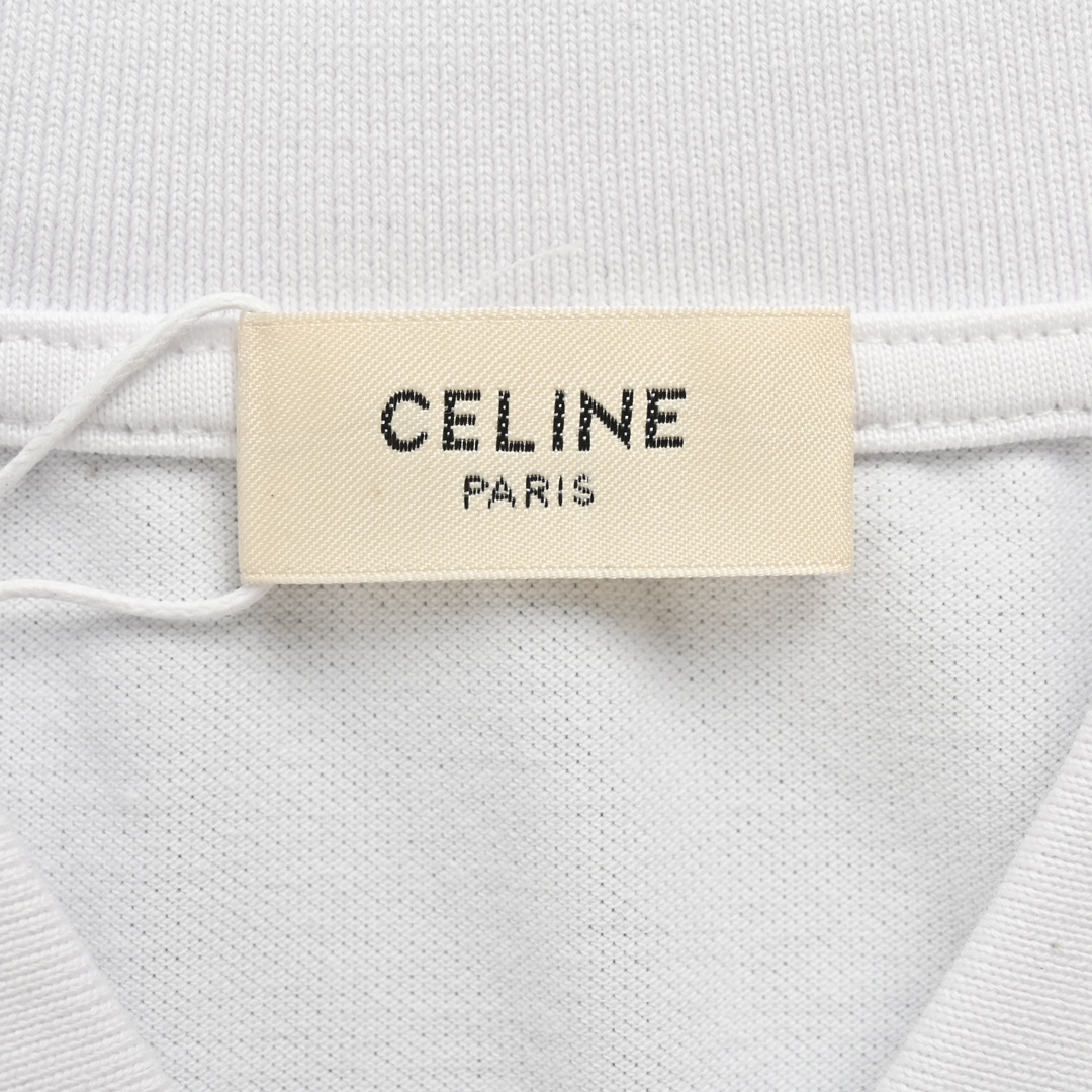 Celine/赛琳 经典刺绣小标Polo短袖