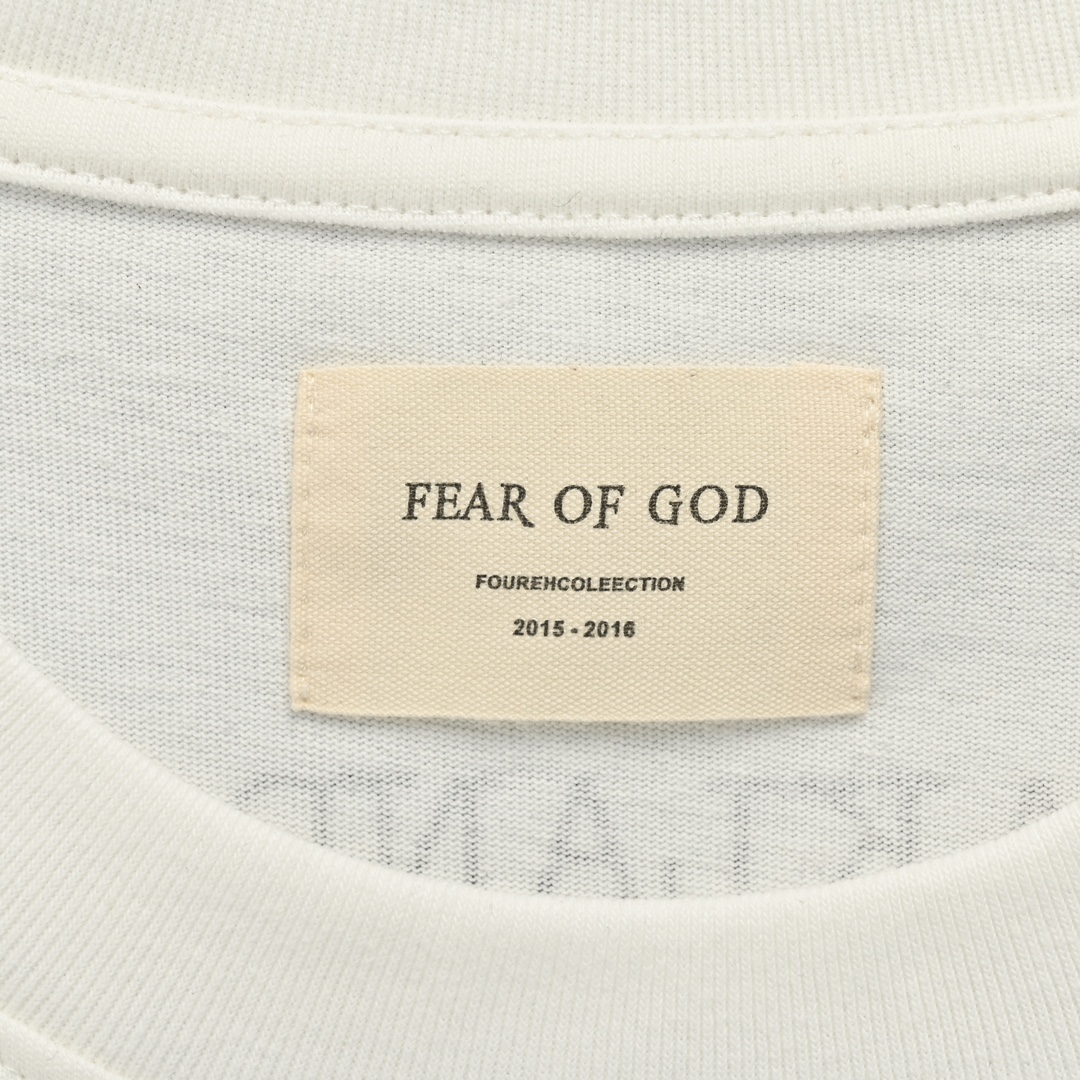 Fear of god 洛杉矶之战短袖 面料为32s 230g全棉精梳双纱面料