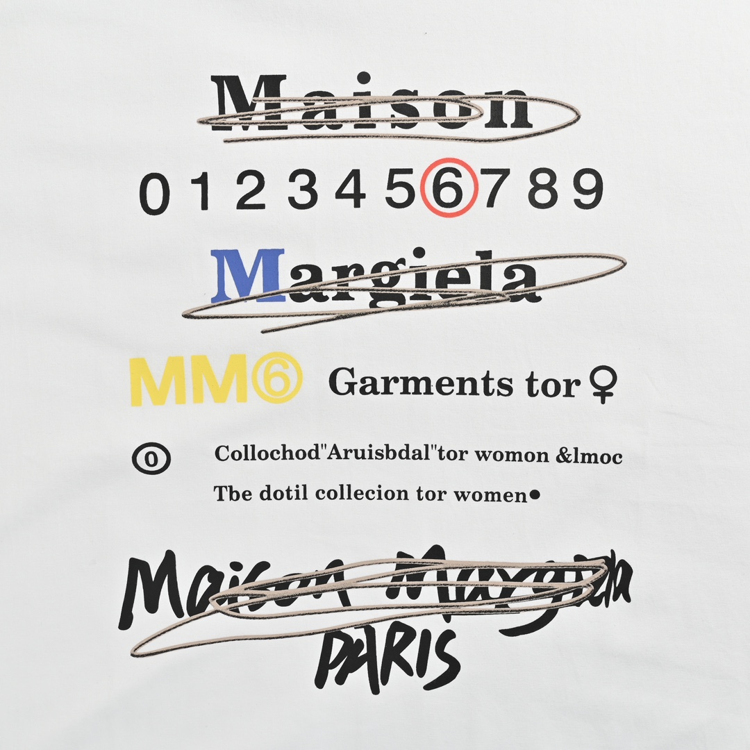 Maison Margiela/马吉拉 字母印花短袖 422130003 白色黑色