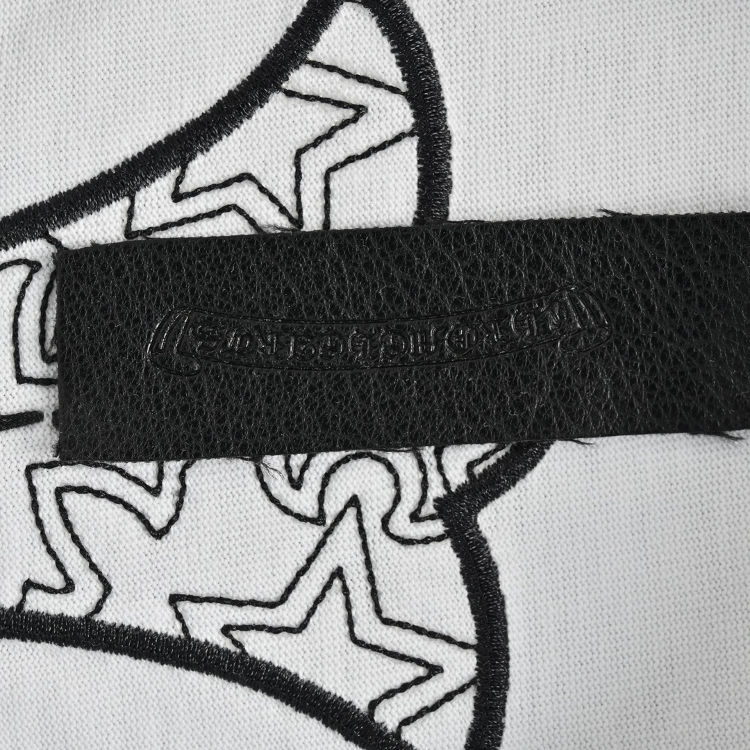 Chrome Hearts/克罗心 24ss 黑贴皮大十字刺绣短袖